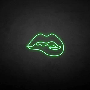"Bite the Lips" LED Neon Sign